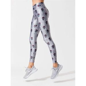 Terez Glitter Skull Tall Band Leggings XS